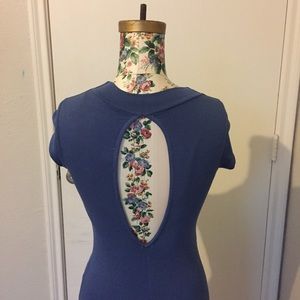 Blue key hole dress